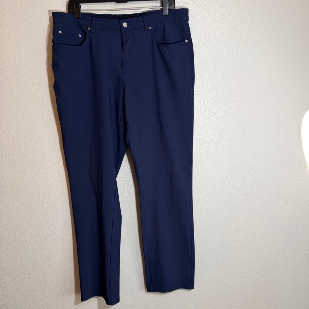 Greg Norman Mens Navy Blue Stretch Performance Golf Pants 36x32 TL112299